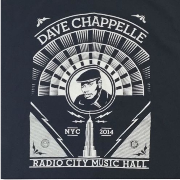 Dave Chappelle Tops - Dave Chappelle Concert Tee Radio City NYC 2014 L